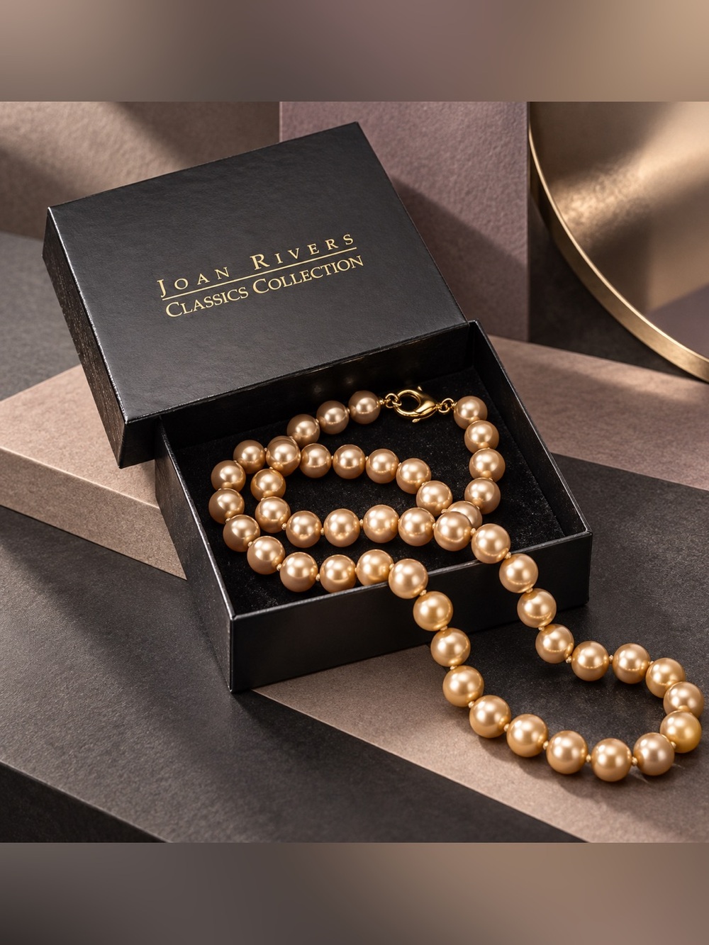 Joan Rivers Champagne Faux Pearl Necklace